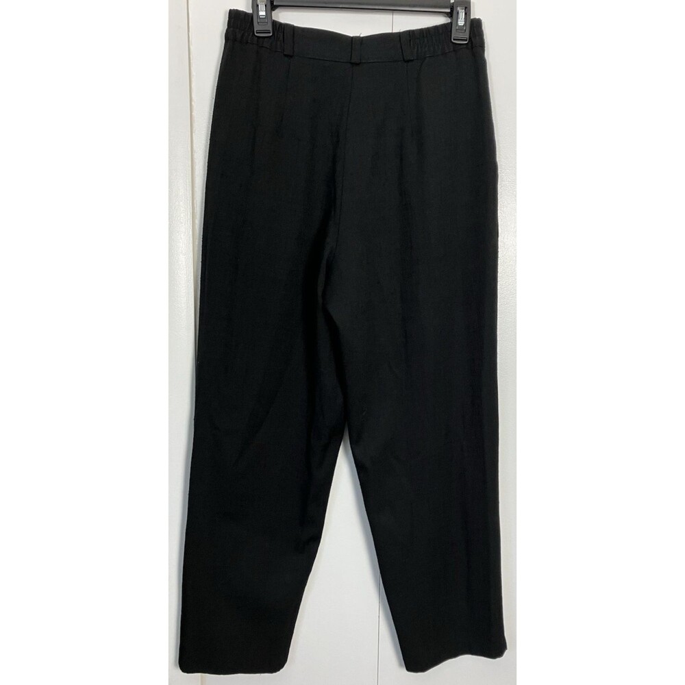 Briggs Petite Womens Pleated Black Dress Pants Size 10 - Picture 6 of 7
